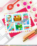 Postage Collage Mom & Dad Details Stamp Set