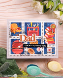 Postage Collage Dad Stencil