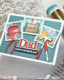 Postage Collage Dad Stencil