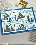 Postage Collage A6 Wavy Lines Stencil