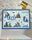 Postage Collage A6 Inner Blocks Stencil