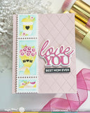 Postage Collage Mom Stencil