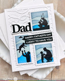 Postage Collage Wavy Lines Stencil