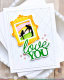 Postage Collage Wavy Lines Stencil
