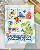 Postage Collage Under the Sea Stencil