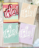 Waving Hello Word Die