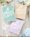 Waving Hello Word Die