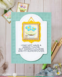 Square Postage - Pansy Stencil