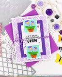 Square Postage - Pansy Stencil