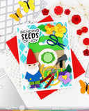 Square Postage - Pansy Stencil