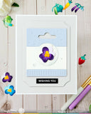 Square Postage - Pansy Stencil