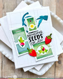 Postage Collage Seeds Stencil