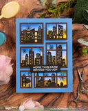 Postage Collage City Sunset Stamp Set
