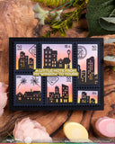 Postage Collage City Sunset Stamp Set