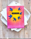 Postage Collage Swallow Silhouettes Die