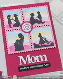 Postage Collage A6 Wavy Lines Stencil