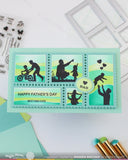Postage Collage Mini Slimline Inner Blocks Stencil