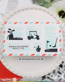 Postage Collage Mini Slimline Airmail Stencil