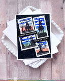 Postage Collage Haunted House Silhouette Stamp Set