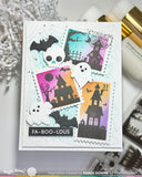 Postage Collage Haunted House Silhouette Stamp Set
