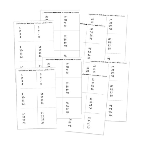 Numbers for Ink Swatch Label Die (2 sets of 1-96)