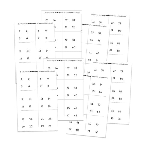 Numbers for Ink Swatch 1x1 Die (2 sets of 1-96)