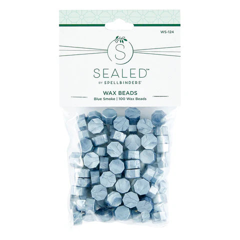 Blue Smoke Wax Beads from the Sealed by Spellbinders Collection