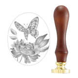 Peony Butterfly 3D Wax Seal Stamp from the Sealed 3D Botanicals Collection