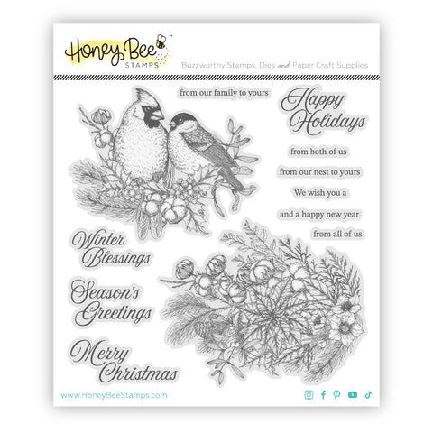 Winter Song 6x6 Rubber Cling Stamp Set