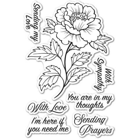 With Sympathy Clear Stamp Set