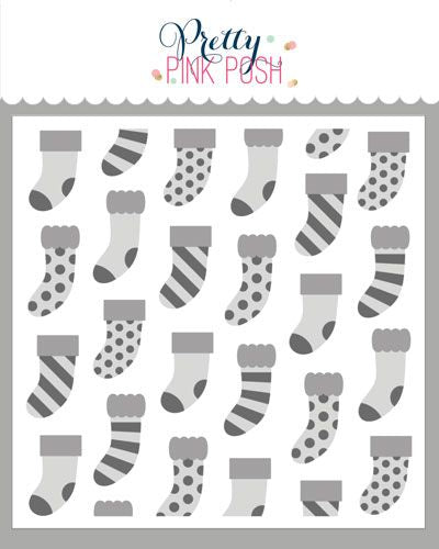 Layered Stockings Stencil (3 Lyr)