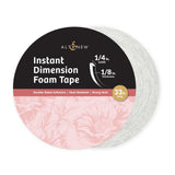 Instant Dimension Foam Tape   1/8'' x 1/4'' x 10m