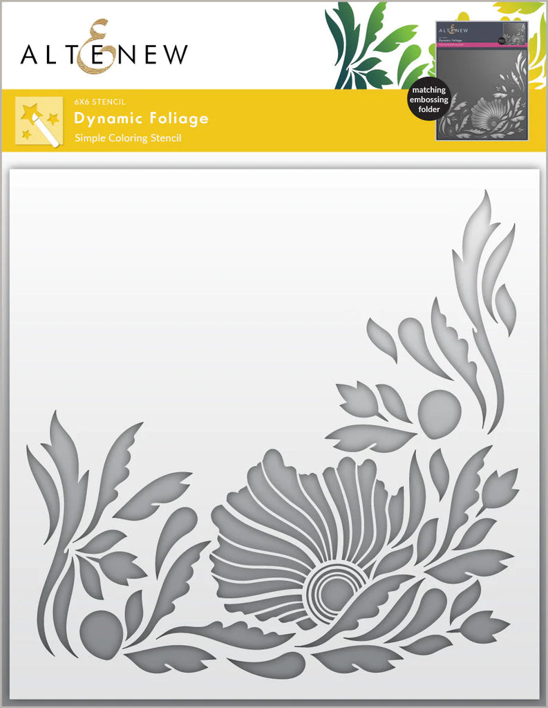 Dynamic Foliage Simple Coloring Stencil