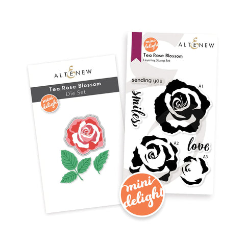 Mini Delight: Tea Rose Blossom Stamp & Die Set