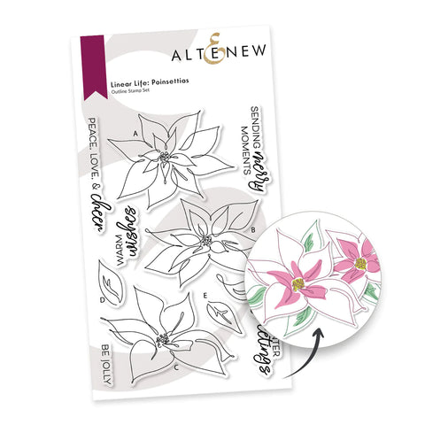 Linear Life: Poinsettias Stamp Set