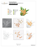 Charming Heliconia Simple Coloring Stencil Set (5 in 1)