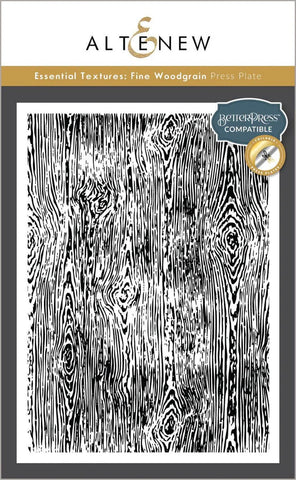 Essential Textures: Fine Woodgrain Press Plates/ Foil Plates