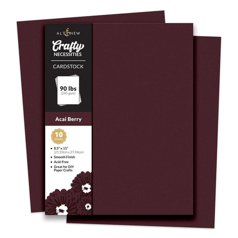 Crafty Necessities: Acai Berry Cardstock (10 sheets/set)