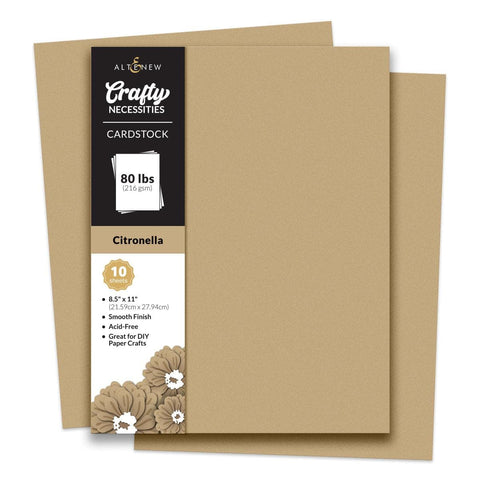 Crafty Necessities: Citronella Cardstock (10 sheets/set)