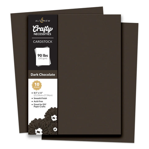 Crafty Necessities: Dark Chocolate Cardstock (10 sheets/set)