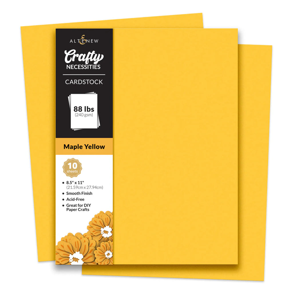 Crafty Necessities: Maple Yellow Cardstock (10 sheets/set)