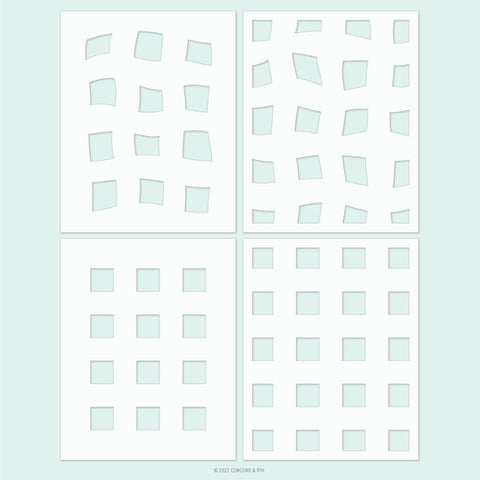 Checkered Stencil Pack (4 qty.; 4.75 x 6)