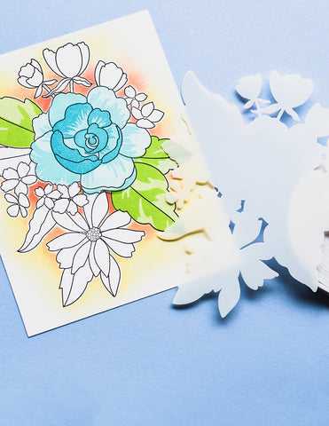 Cheerful Floral Stencil Set