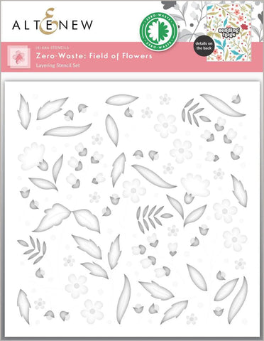 Zero-Waste Field of Flowers Stencil Set (4 in 1)