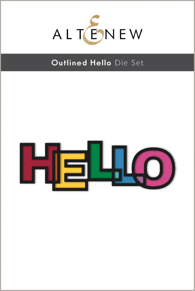 Outlined Hello Die Set