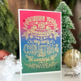 Very Merry Christmas Rubber Cling Background 5x6 Stamp Set