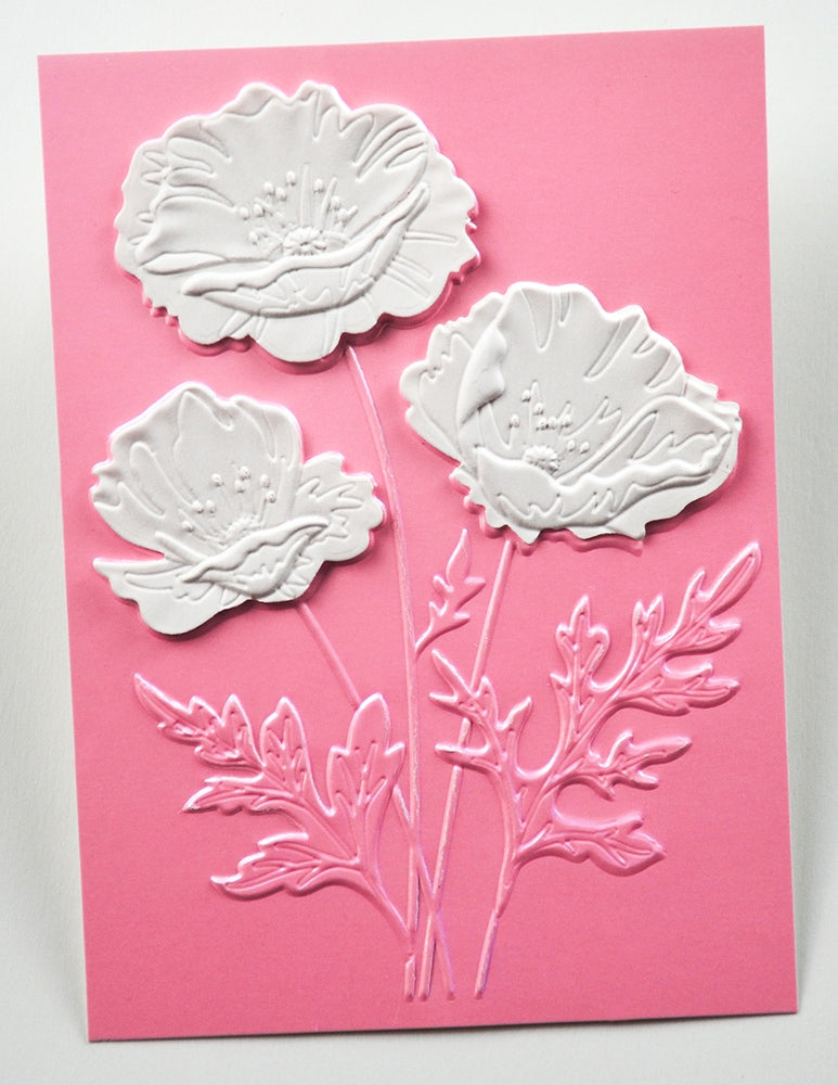 Playful Poppies 3D Embossing Folder and Dies