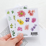 Painted Floral Fantasy Washi Paper Sticker Set