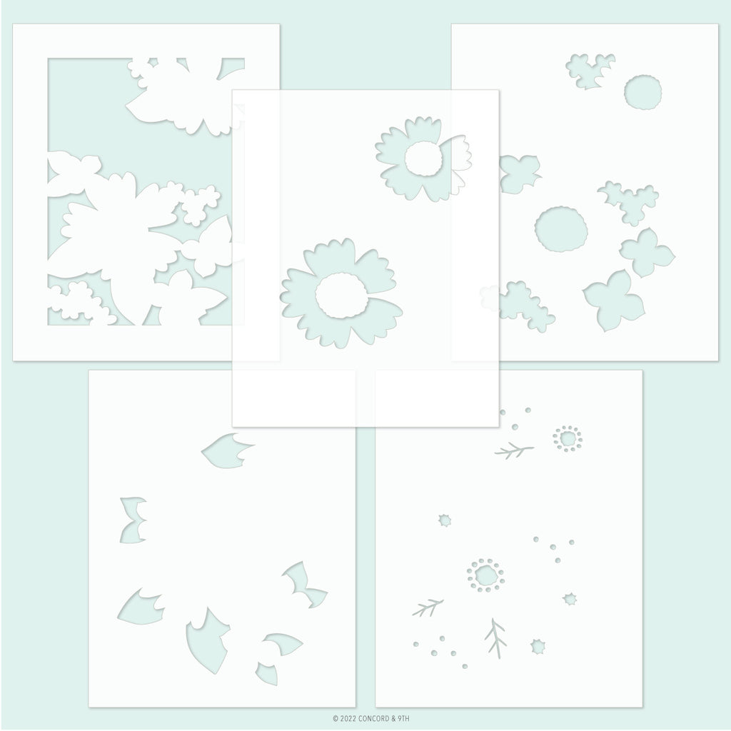 Garden Path Stencil Pack (5 stencils / 4.75 x 6)