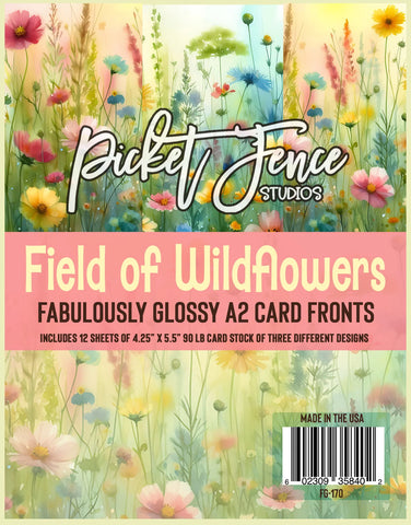 Fabulously Glossy A2 Card Fronts (12 pk)-Field of Wildflowers